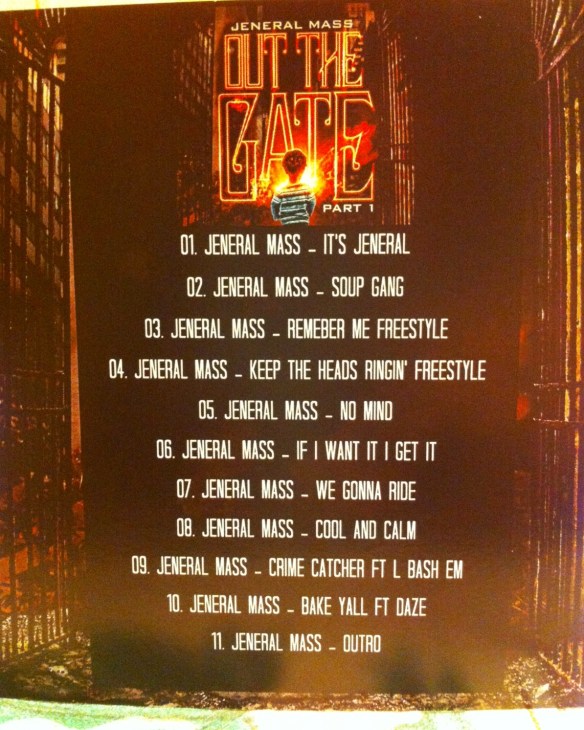 JENERAL MASS - OUT THA GATE part 1 back cover